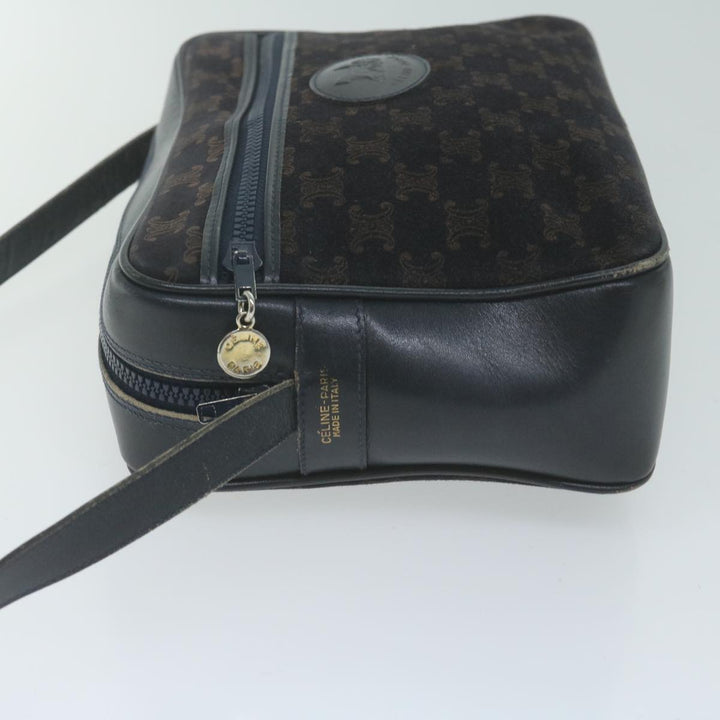 Celine Macadam Canvas Shoulder Bag Navy Auth 65757
