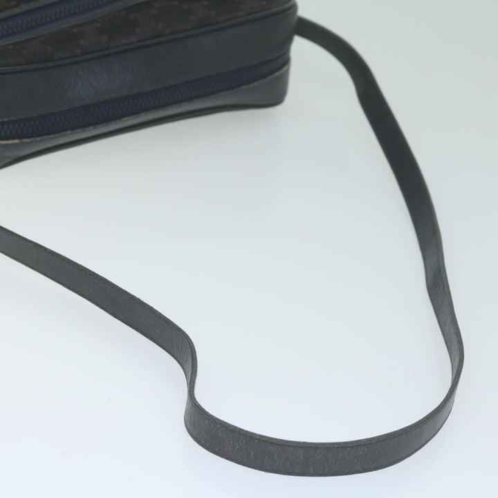 Celine Macadam Canvas Shoulder Bag Navy Auth 65757