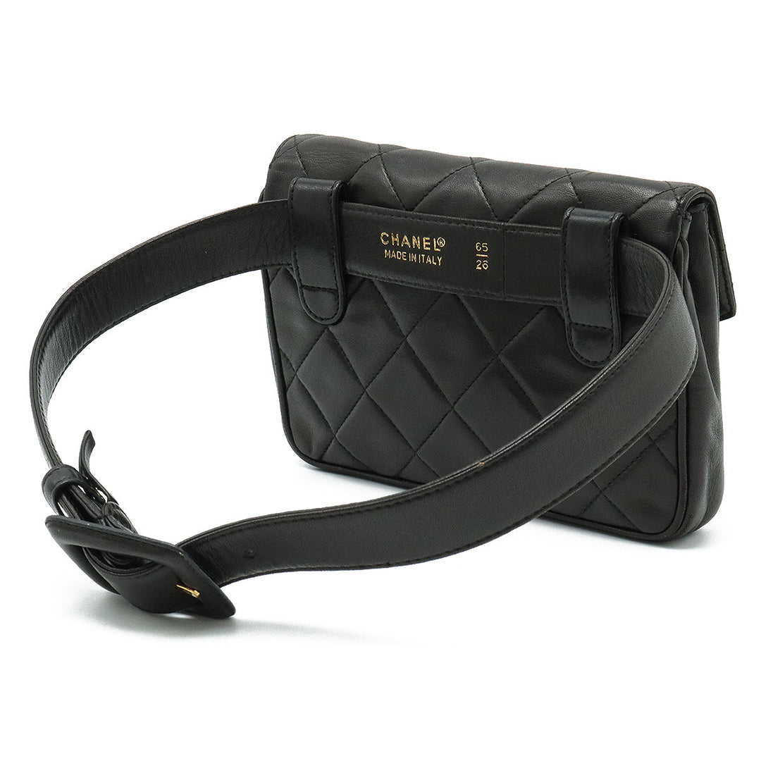 Top Quality Chanel MATRACE COCOMARK WESTBACK PORTCHE Belt BACK 2WAY CRACKBACK LEADER BLACK BLACK GOLD WORKSHOP #65