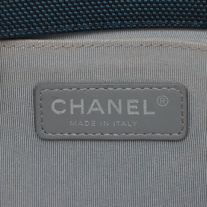 Top Quality Chanel Boy Chain Shoulder Bag in Nylon Navy Pink