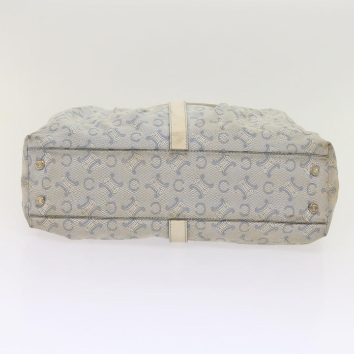 Celine C Macadam Canvas Shoulder Bag Light Blue Auth 65843