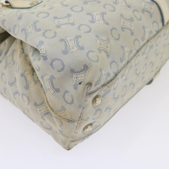 Celine C Macadam Canvas Shoulder Bag Light Blue Auth 65843