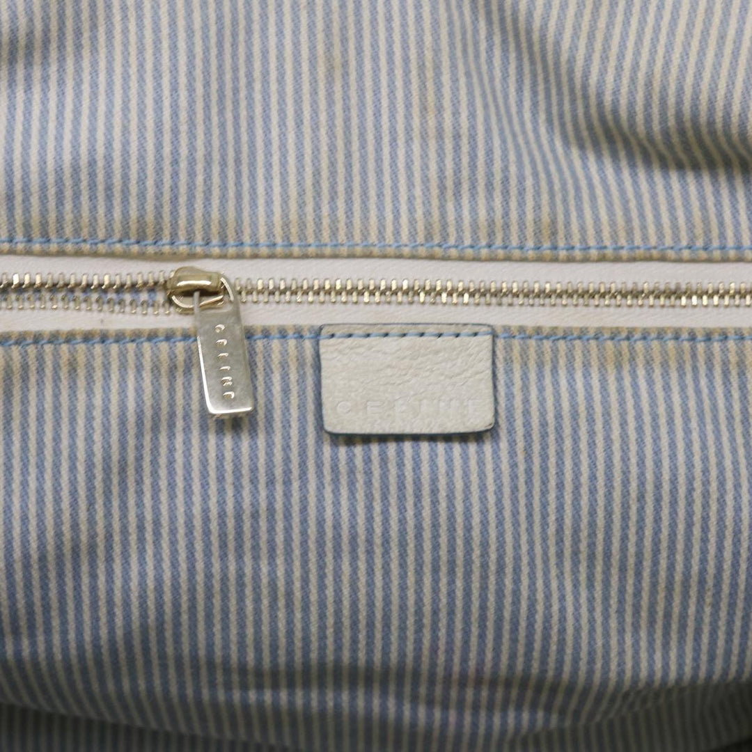 Celine C Macadam Canvas Shoulder Bag Light Blue Auth 65843