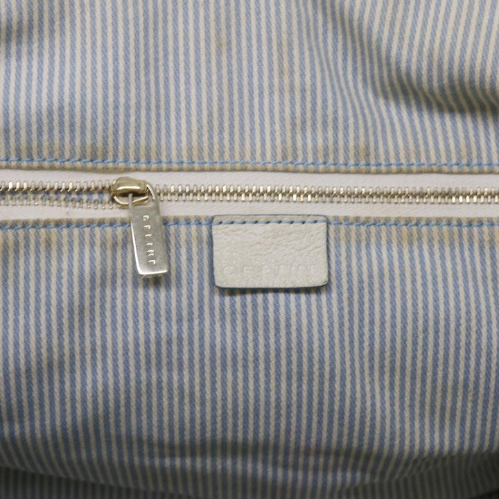 Celine C Macadam Canvas Shoulder Bag Light Blue Auth 65843