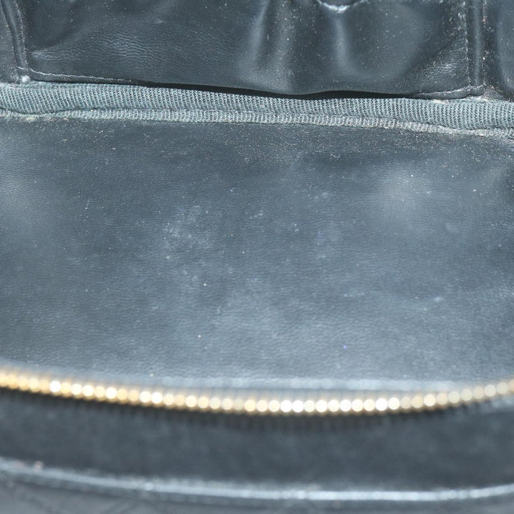 Chanel Bicolole Vanity Cosmetic Pouch Leather Black CC Auth 65885