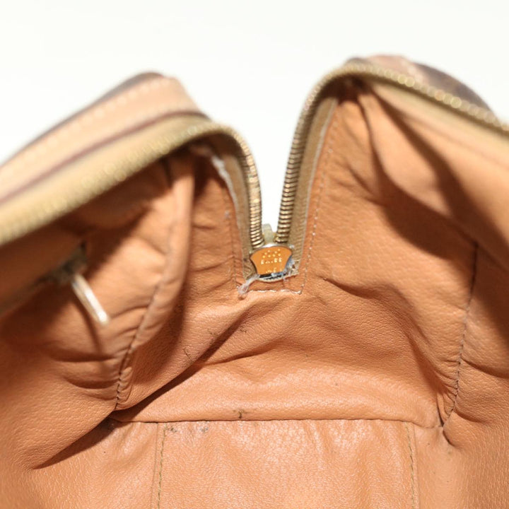 Celine Macadam Canvas Boston Bag PVC Brown  65901
