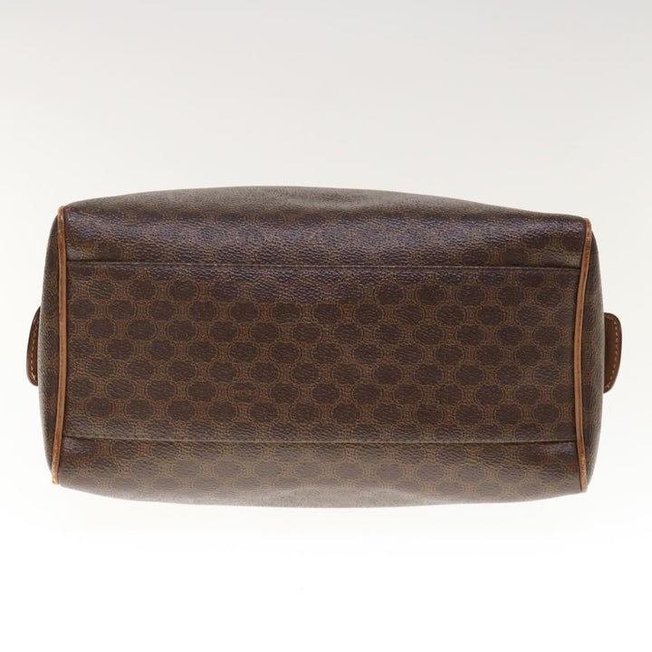 Celine Macadam Canvas Boston Bag PVC Brown  65901