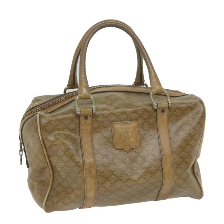 Celine Macadam Canvas Boston Bag Beige  65912