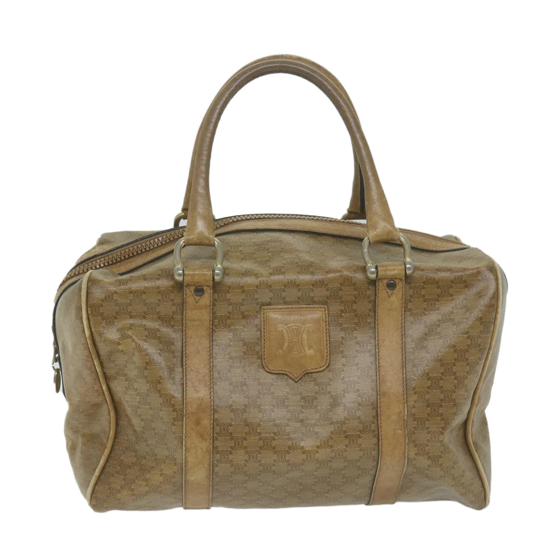 Celine Macadam Canvas Boston Bag Beige  65912
