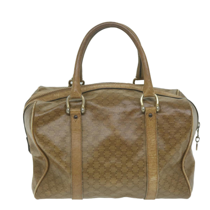 Celine Macadam Canvas Boston Bag Beige  65912