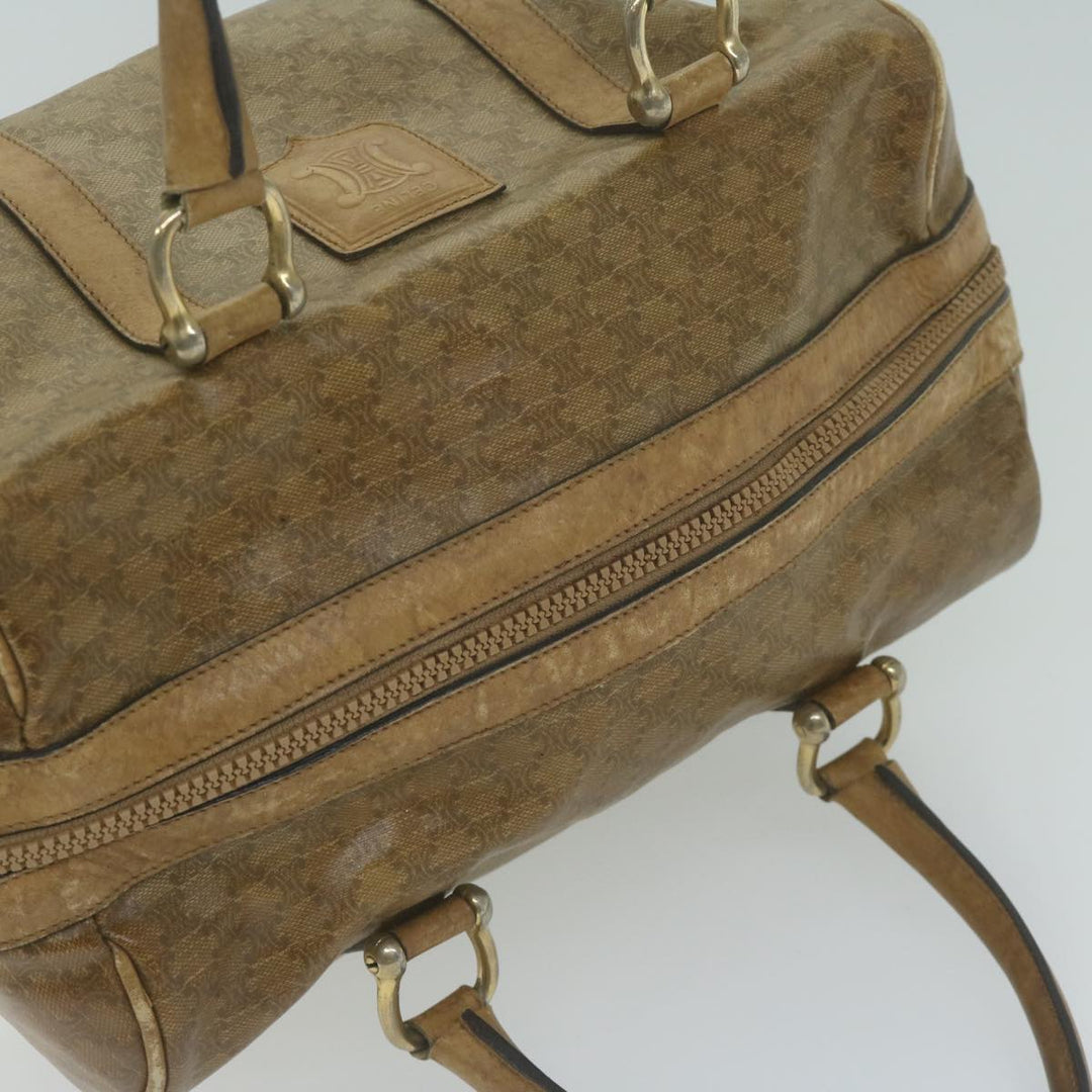 Celine Macadam Canvas Boston Bag Beige  65912