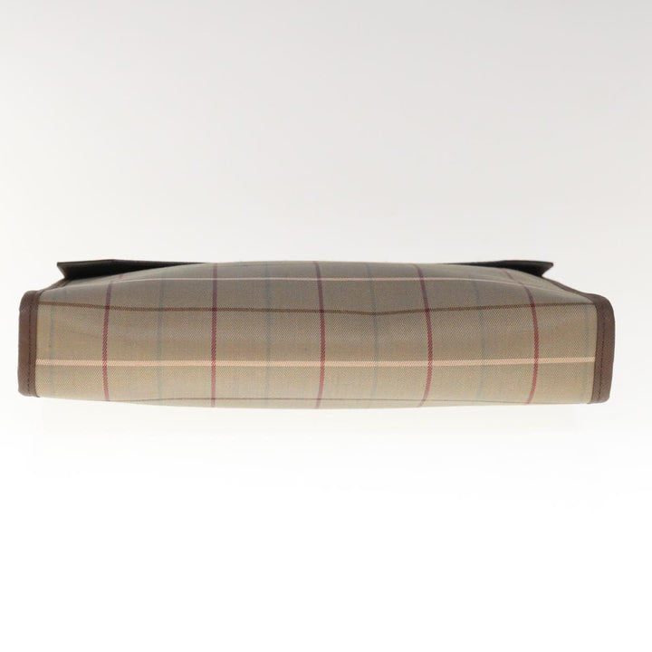 BurberrySs Nova Check Clutch Bag Canvas Brown Auth 65917