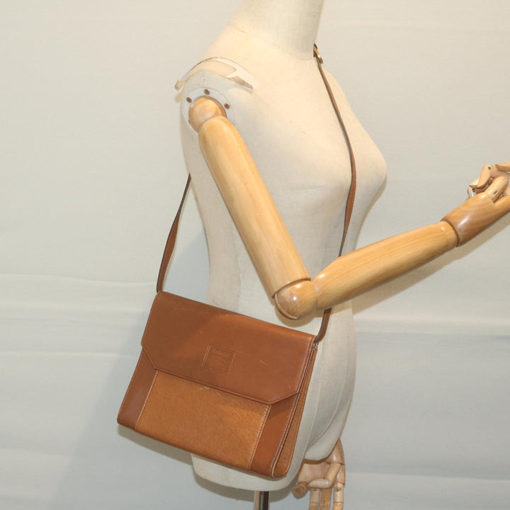 BurberrySs Shoulder Bag Leather Brown Auth 65946