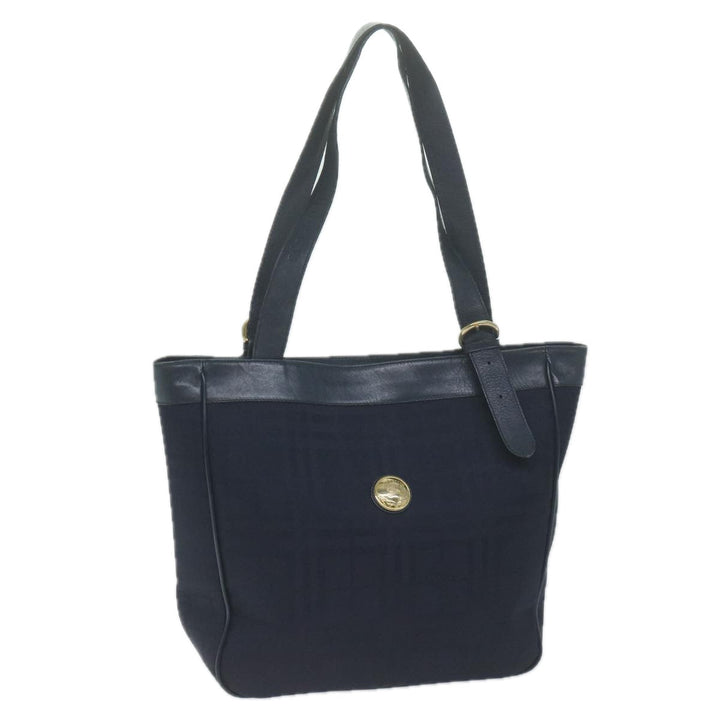 BurberrySs Nova Check Tote Bag Nylon Canvas Navy Auth 65964