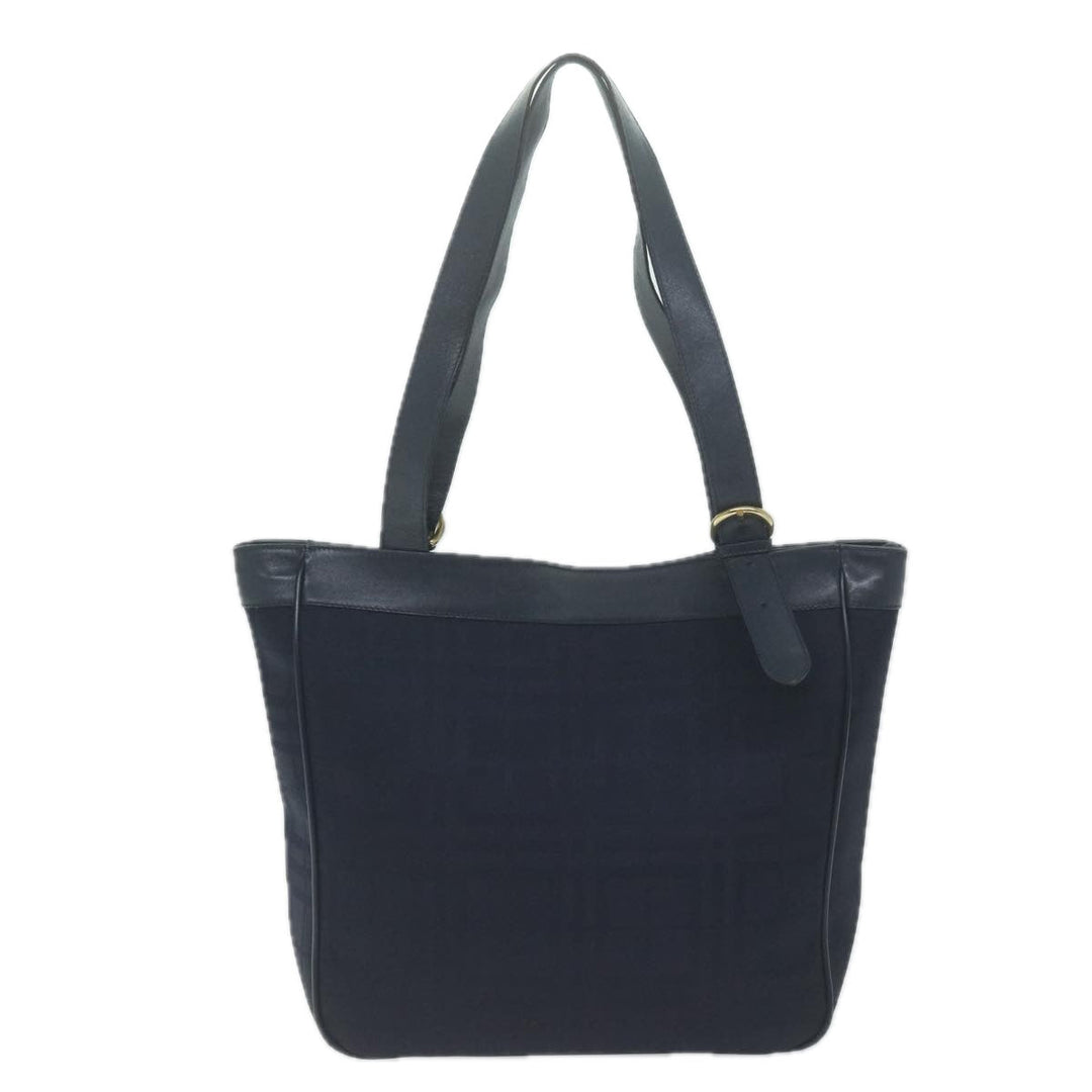 BurberrySs Nova Check Tote Bag Nylon Canvas Navy Auth 65964