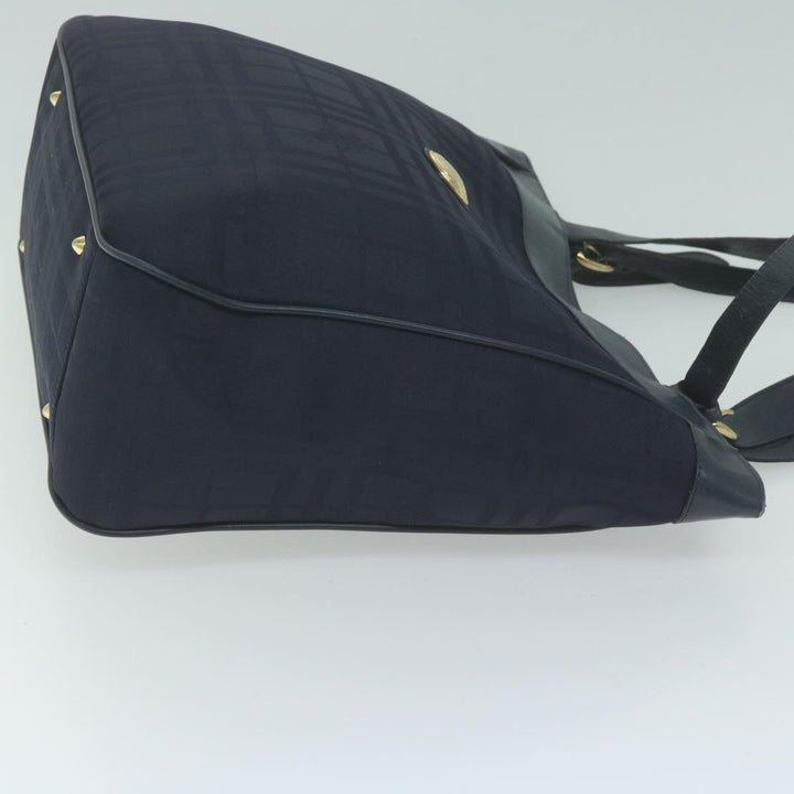 BurberrySs Nova Check Tote Bag Nylon Canvas Navy Auth 65964