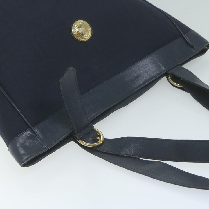 BurberrySs Nova Check Tote Bag Nylon Canvas Navy Auth 65964