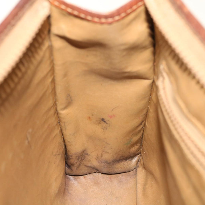 Top Quality Celine Macadam Canvas Clutch Bag PVC Brown Auth 65968