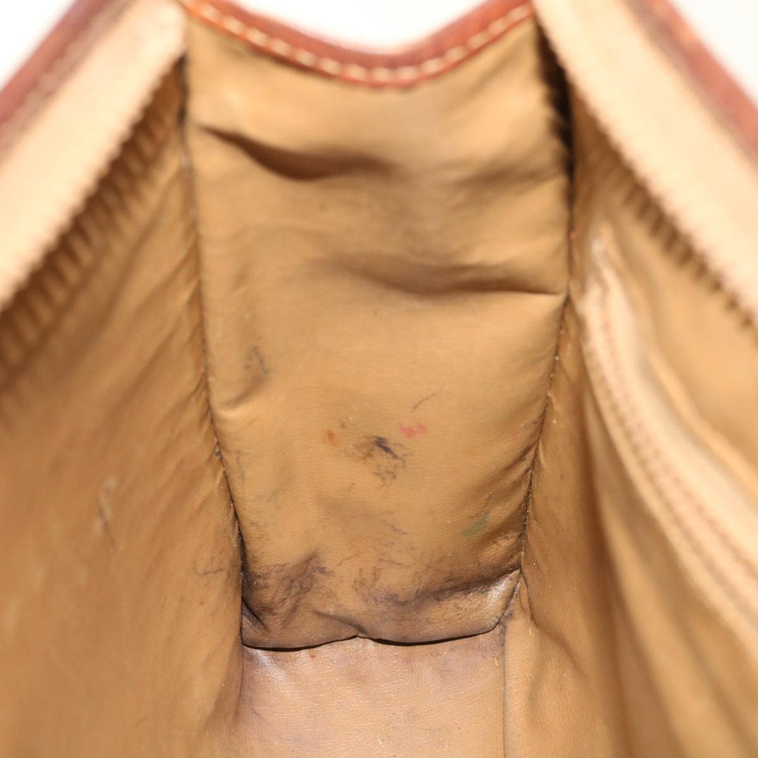 Celine Macadam Canvas Clutch Bag PVC Brown Auth 65968