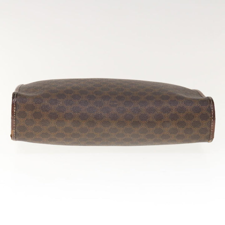 Celine Macadam Canvas Clutch Bag PVC Brown Auth 65968
