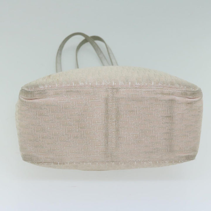 CHRISTIAN Dior Trotter Canvas Tote Bag Pink Auth 65969