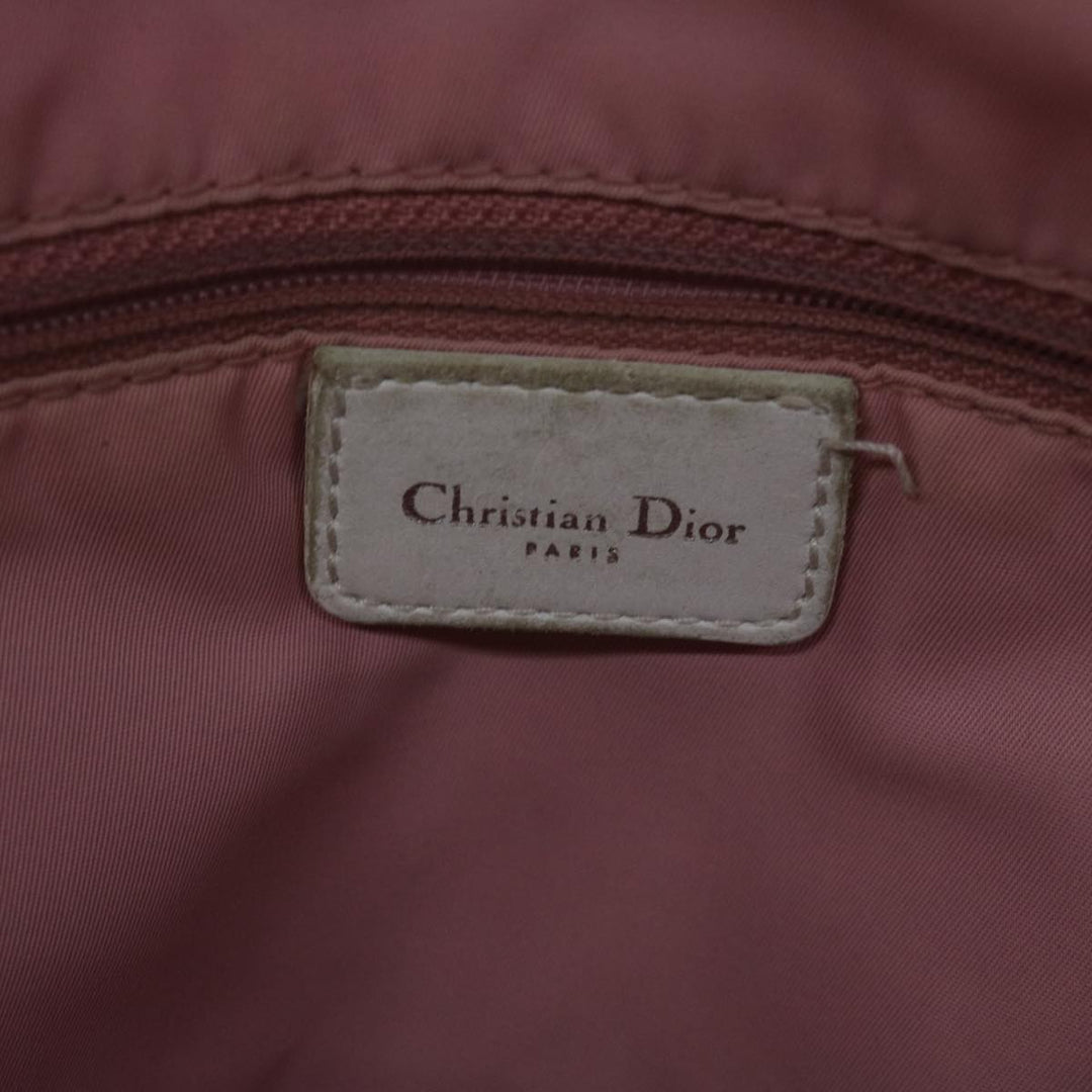 CHRISTIAN Dior Trotter Canvas Tote Bag Pink Auth 65969