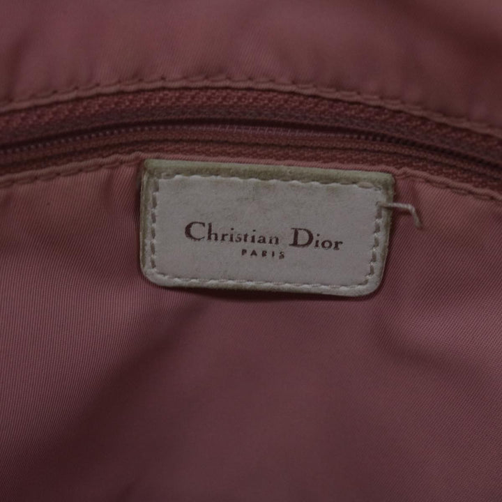 CHRISTIAN Dior Trotter Canvas Tote Bag Pink Auth 65969
