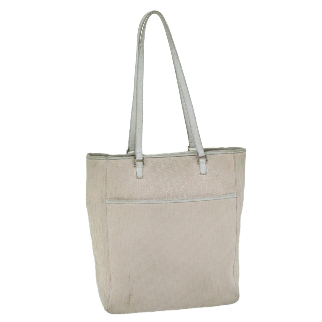 CHRISTIAN Dior Trotter Canvas Tote Bag Pink Auth 65969