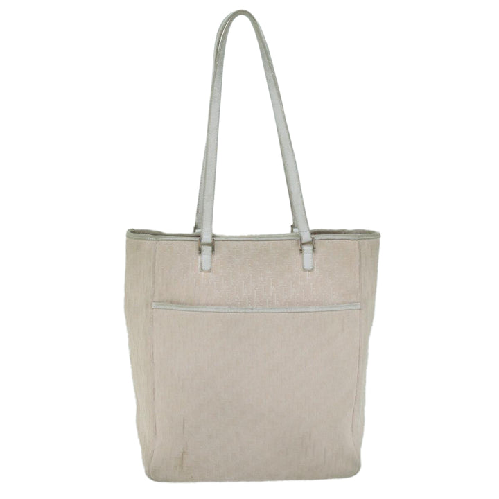 CHRISTIAN Dior Trotter Canvas Tote Bag Pink Auth 65969