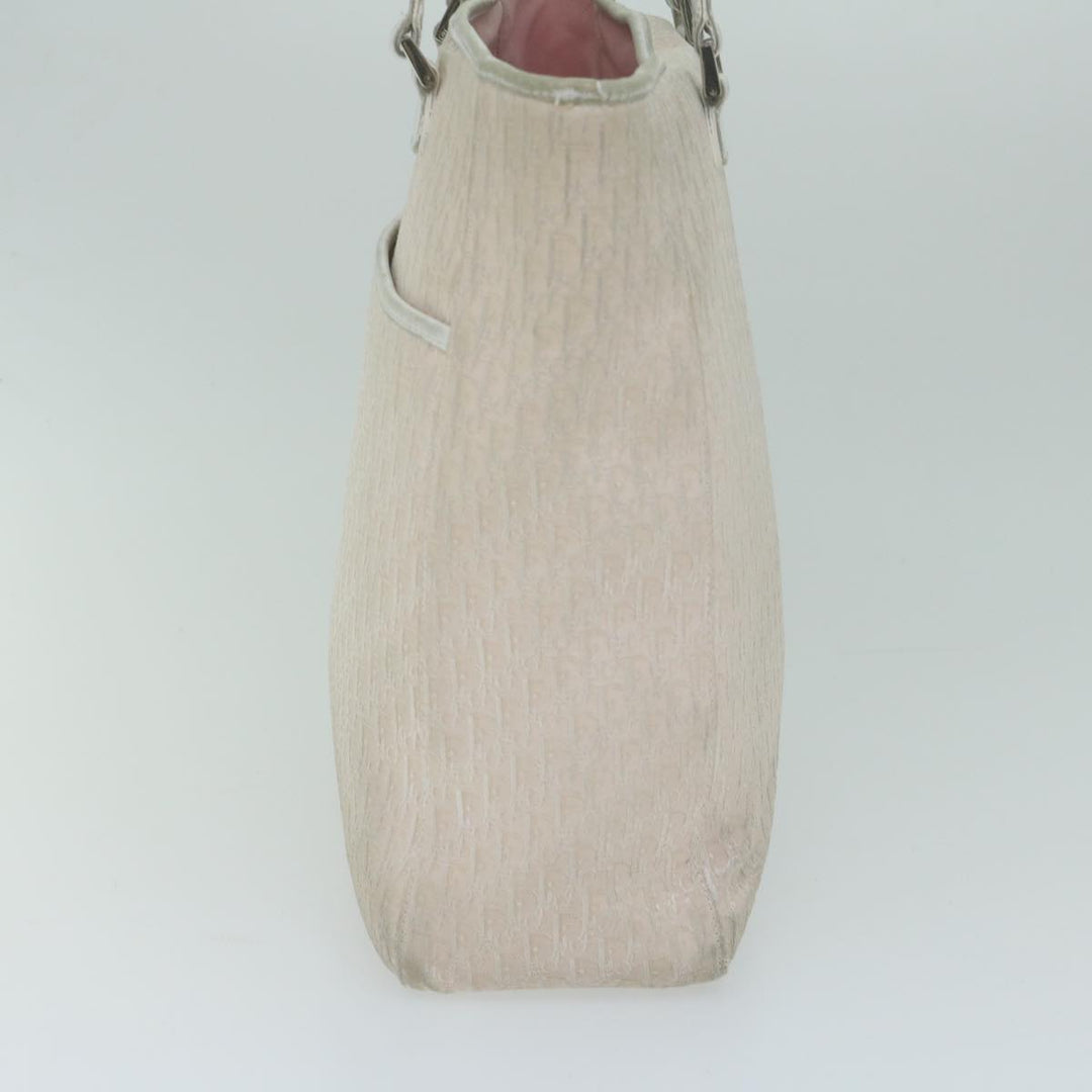 CHRISTIAN Dior Trotter Canvas Tote Bag Pink Auth 65969