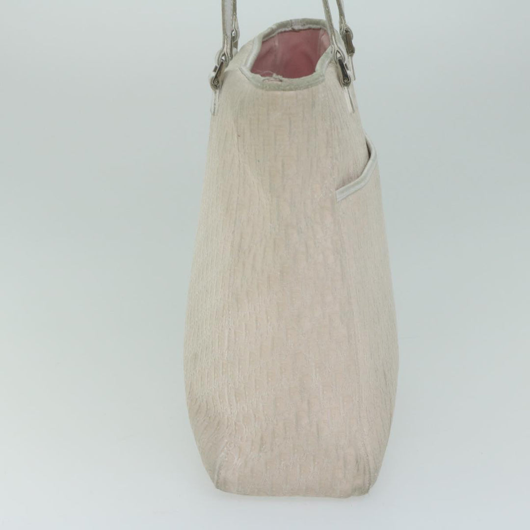 CHRISTIAN Dior Trotter Canvas Tote Bag Pink Auth 65969