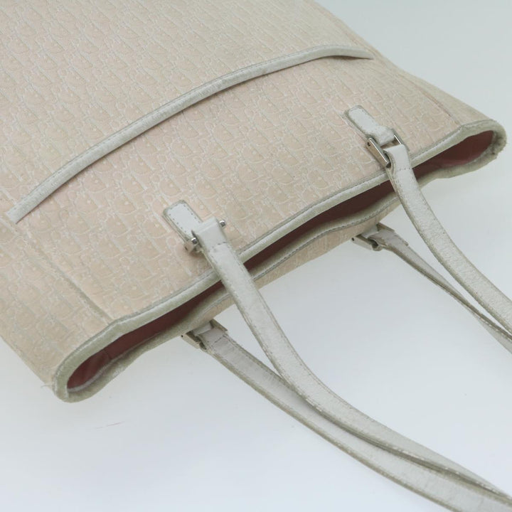 CHRISTIAN Dior Trotter Canvas Tote Bag Pink Auth 65969