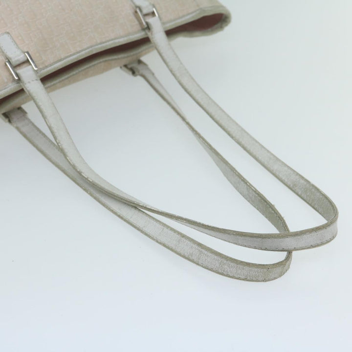 CHRISTIAN Dior Trotter Canvas Tote Bag Pink Auth 65969