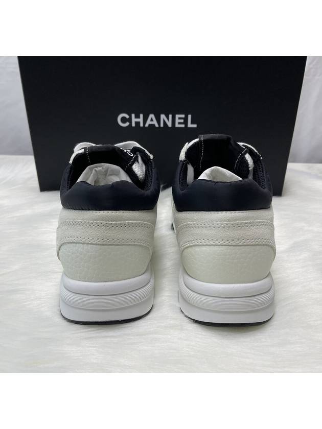 CC Logo Suede Tennis Low Top Sneakers Black Chanel