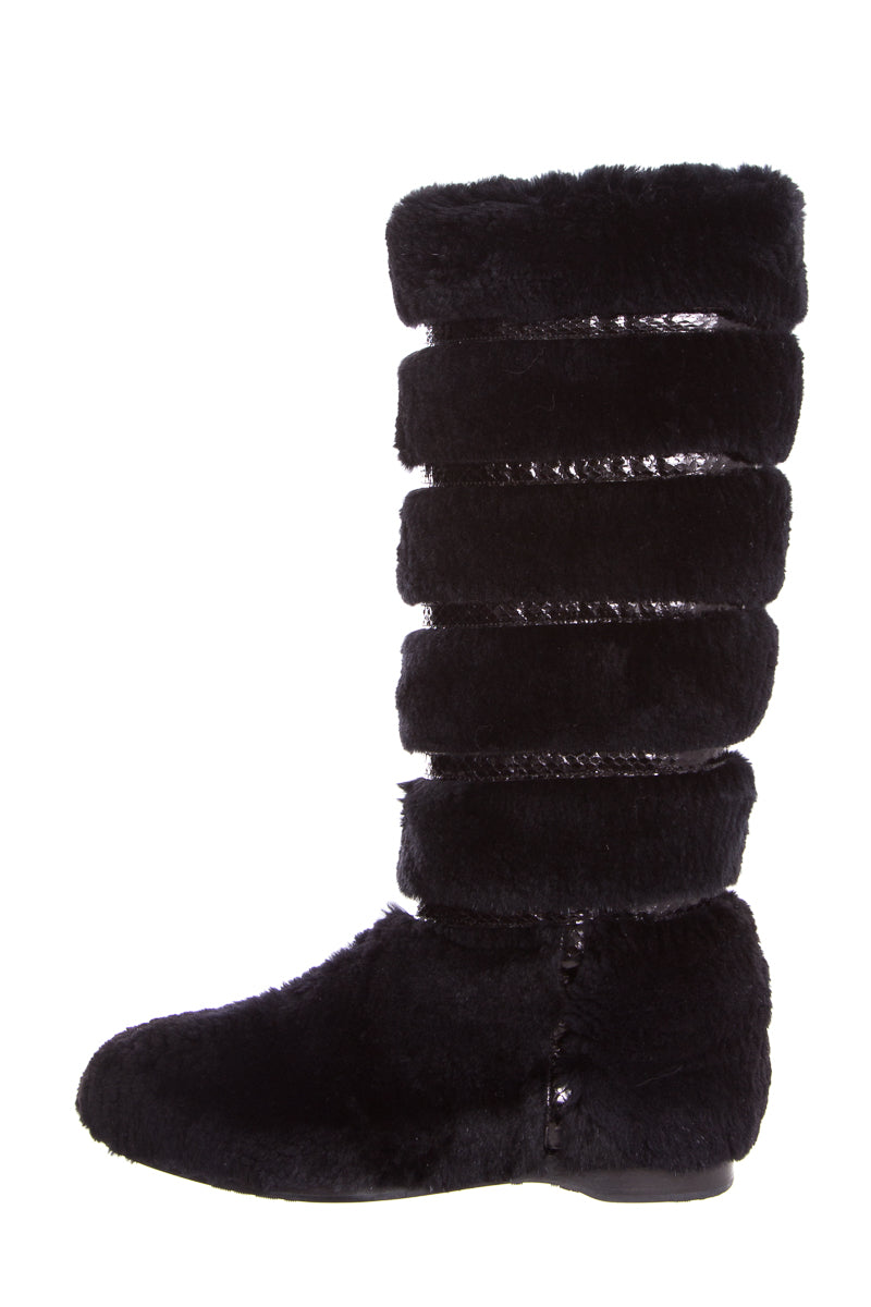 Jimmy Choo Black Fur Boots SZ 37