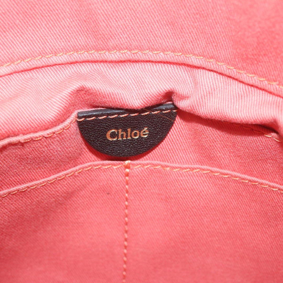 Chloe Hand Bag Leather Black 66030