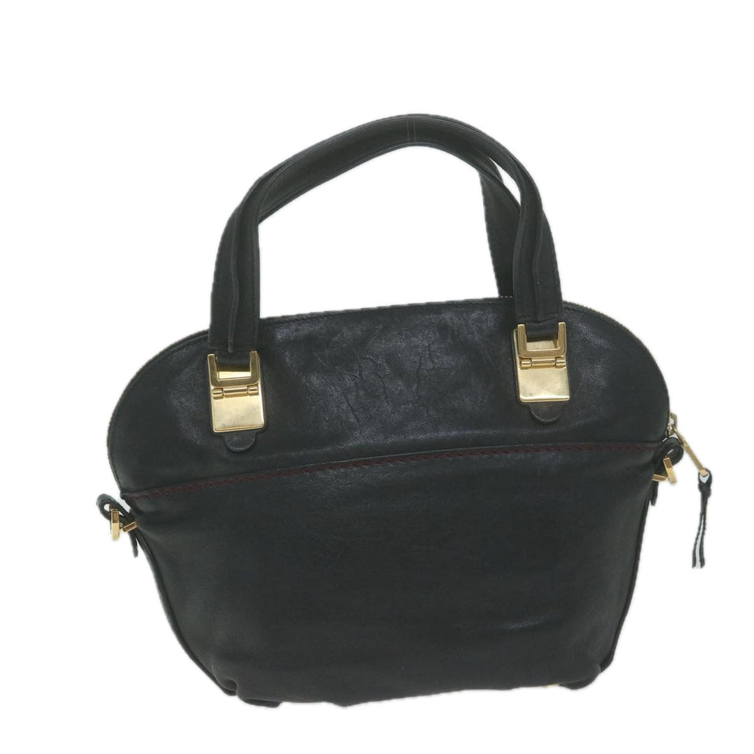 Chloe Hand Bag Leather Black 66030