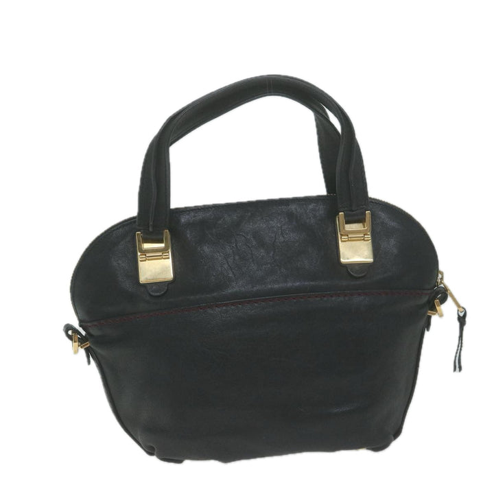 Chloe Hand Bag Leather Black 66030
