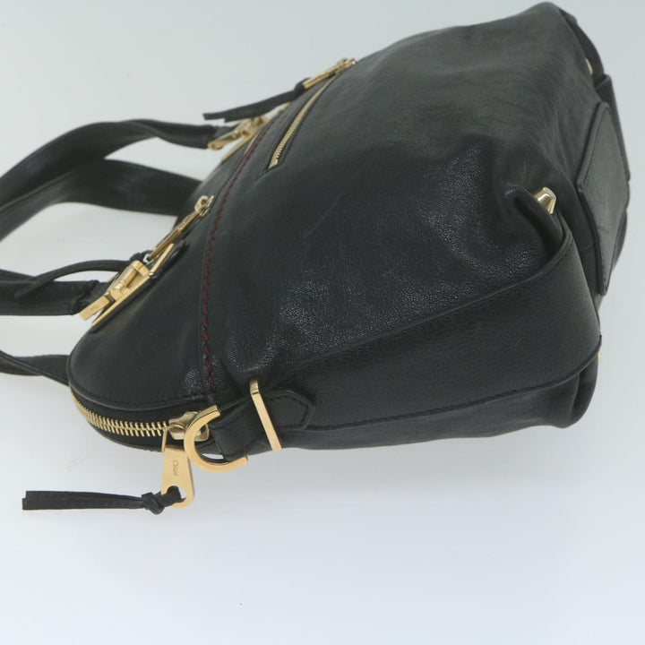 Chloe Hand Bag Leather Black 66030