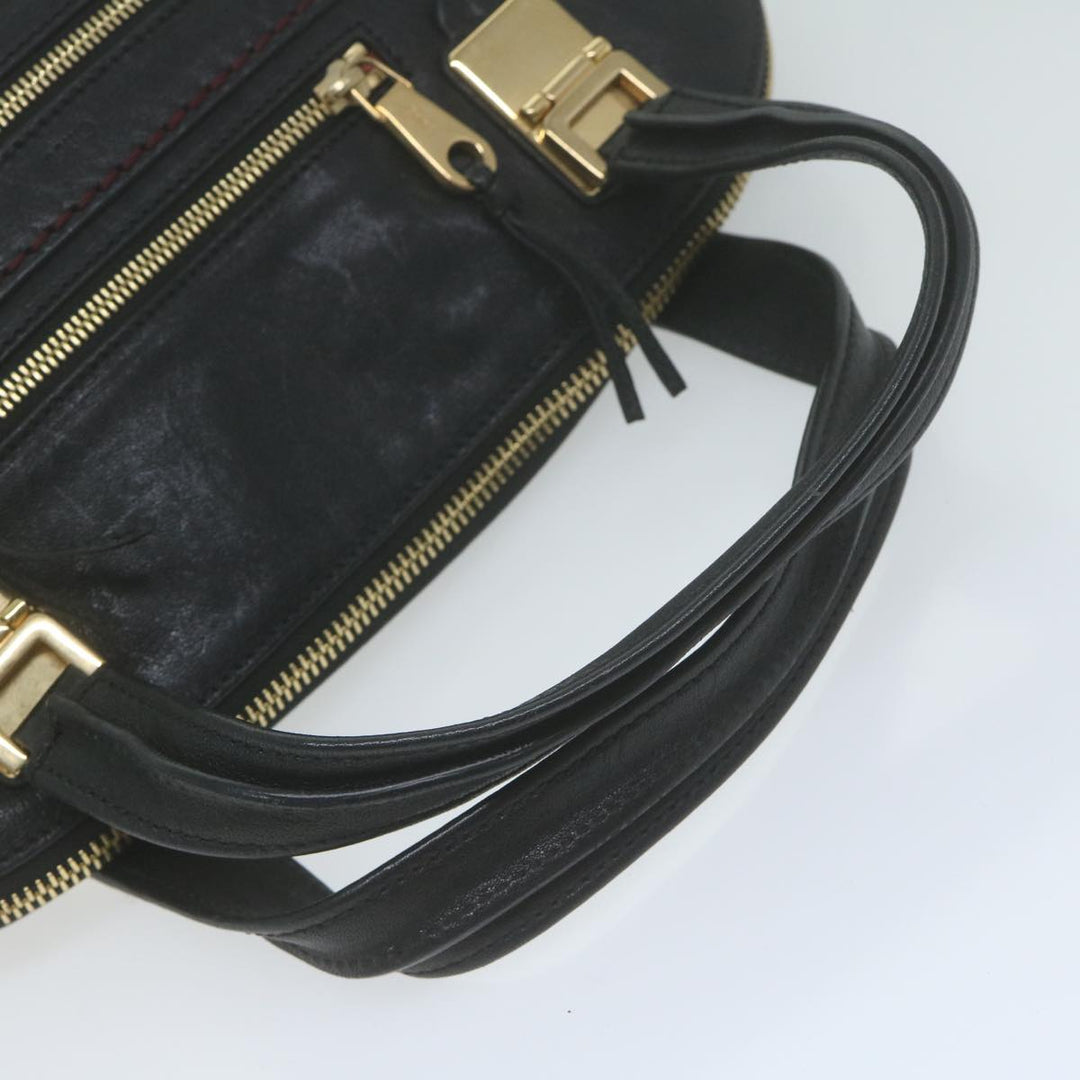 Chloe Hand Bag Leather Black 66030