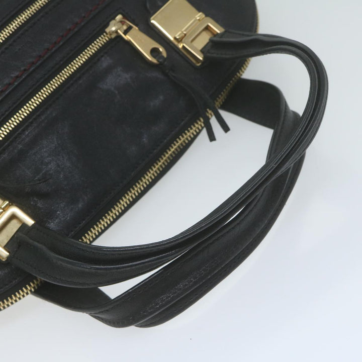 Chloe Hand Bag Leather Black 66030