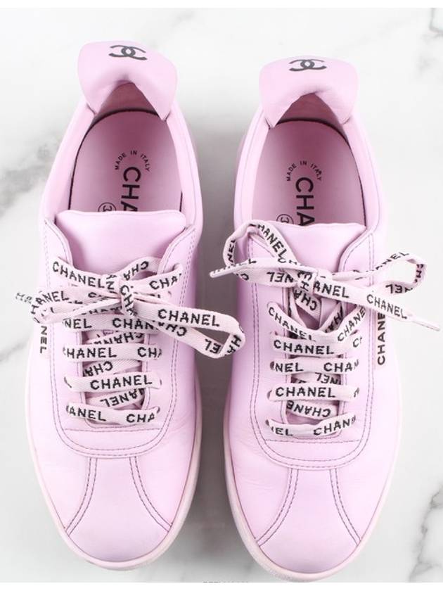 shoe lace pink Chanel