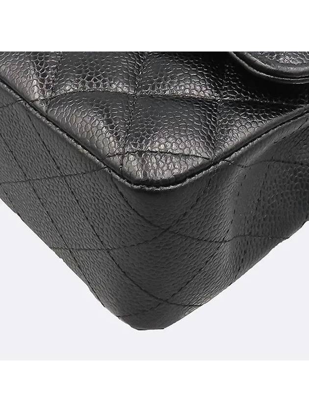 A01112 Caviar Classic Medium M Size Flap Chain Shoulder Bag Chanel