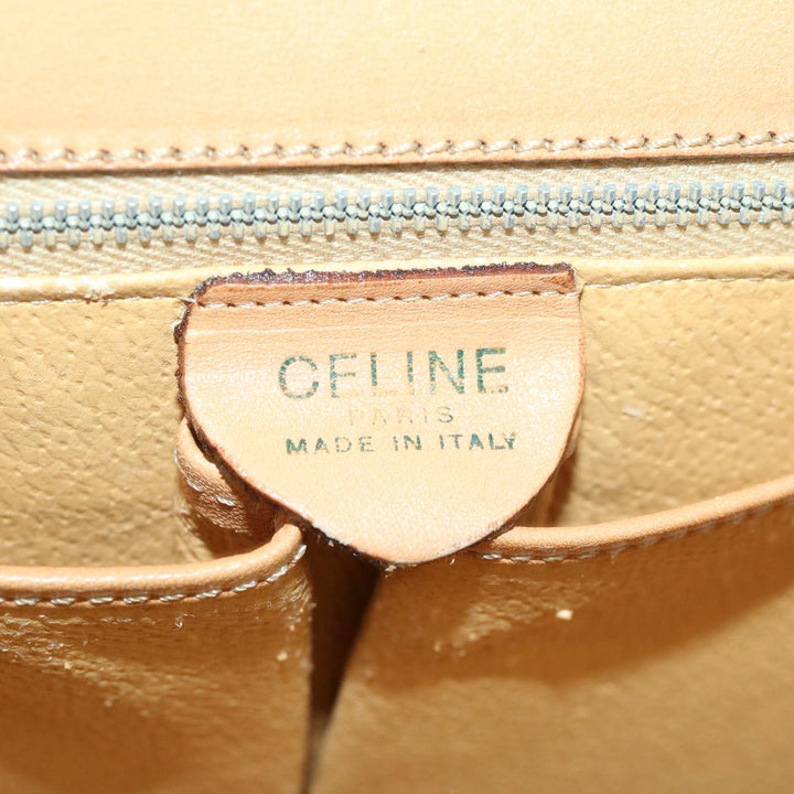 Celine Macadam Canvas Hand Bag PVC 2way Brown Auth 66347