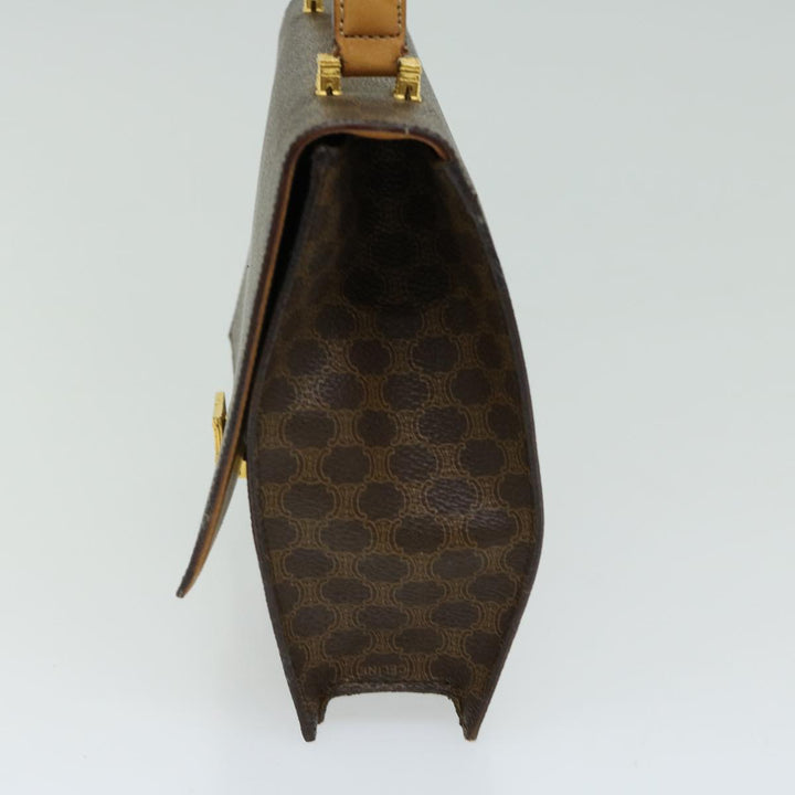 Celine Macadam Canvas Hand Bag PVC 2way Brown Auth 66347