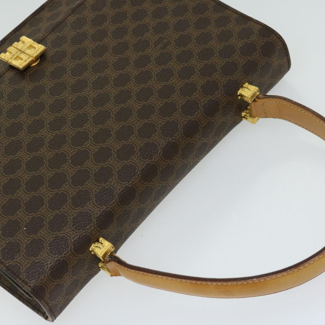 Celine Macadam Canvas Hand Bag PVC 2way Brown Auth 66347
