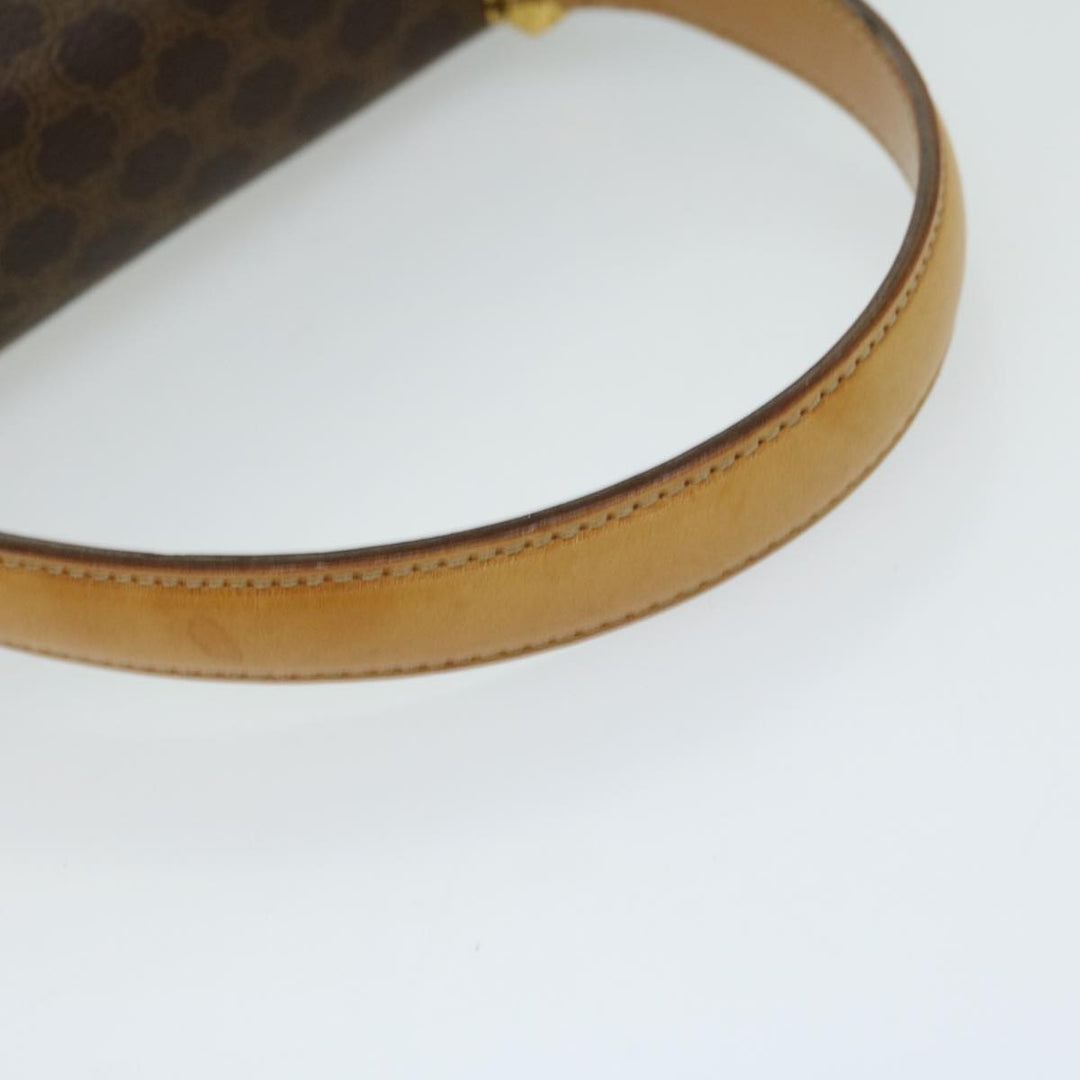 Celine Macadam Canvas Hand Bag PVC 2way Brown Auth 66347