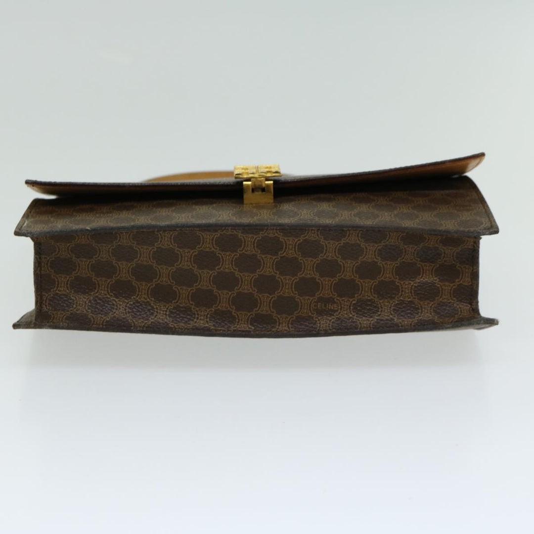 Celine Macadam Canvas Hand Bag PVC 2way Brown Auth 66347