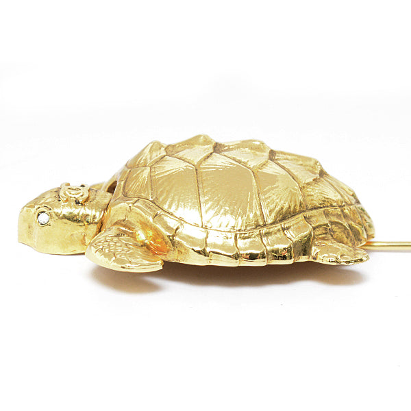Top Quality Chanel Turtle Motif Brooch Vintage Gold
