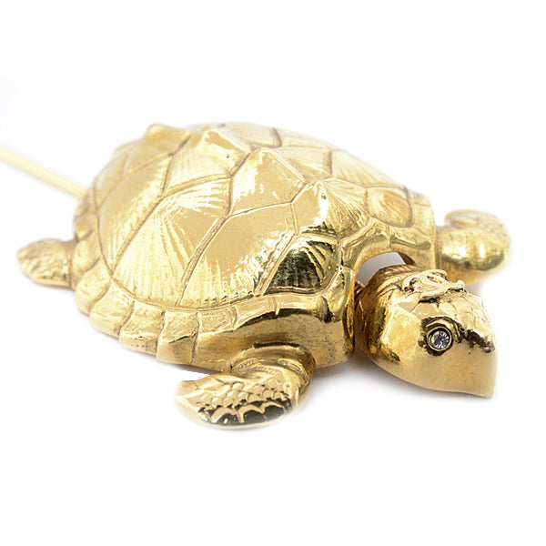 Top Quality Chanel Turtle Motif Brooch Vintage Gold